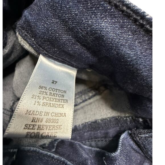 Altar'd State Dark Wash Front Seam Flare Bell Bottom Jeans Size 27 - Picture 5 of 8